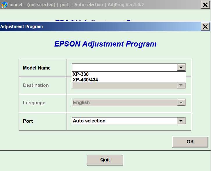 epson reset tool l382